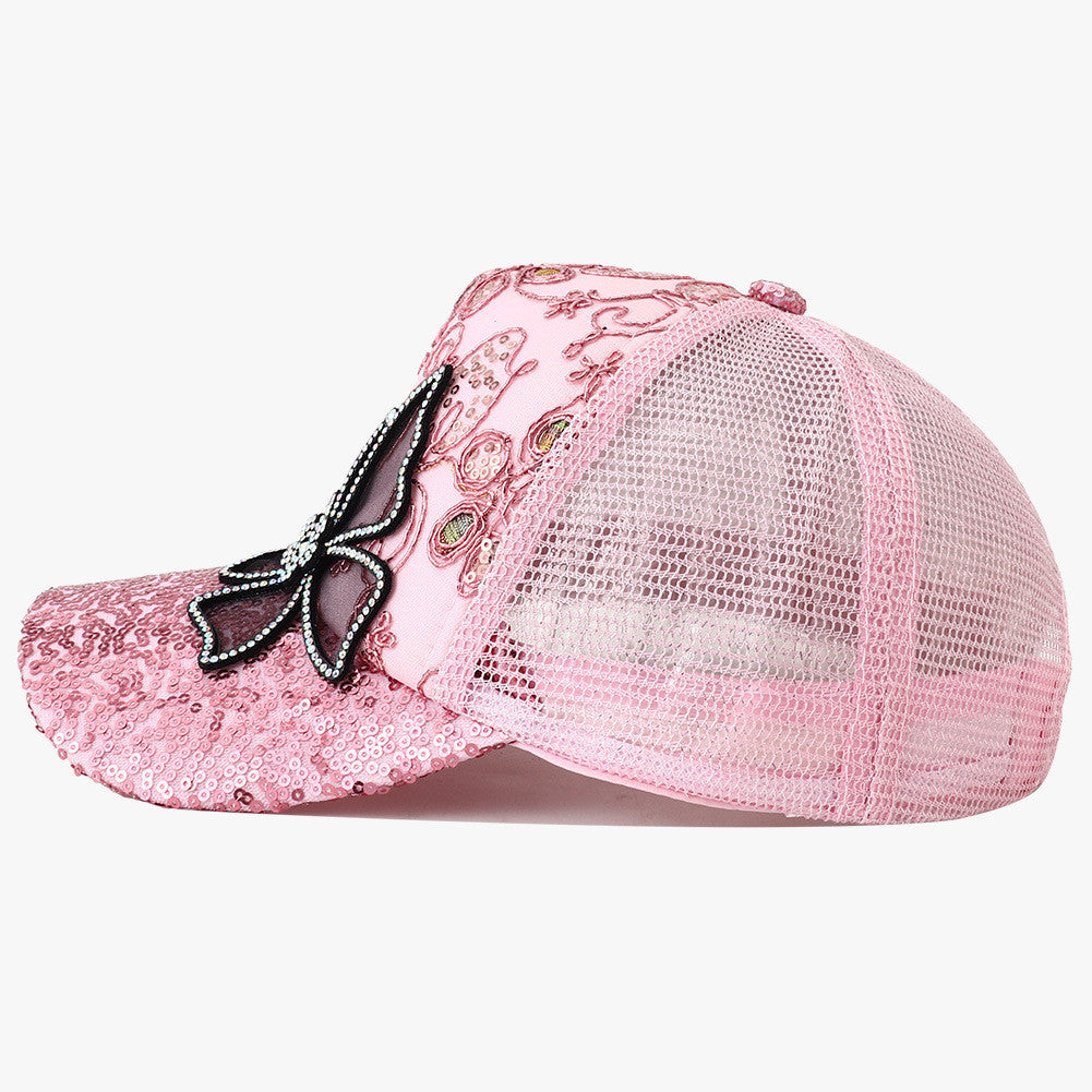 Just Arrived at Buy Center: Casual Fashionable Sequins Peaked Cap For Women