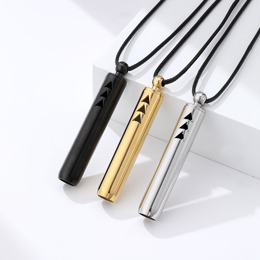 Buy Center Trend-528Hz Triangle Hollow Necklace Assisted Breathing Meditation