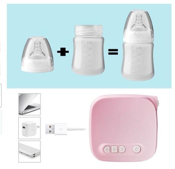 Automatic Milk Pumps Kit Electric Breast Natural Suction Enlarger Feeding Bottle USB Breast Milksucker BM