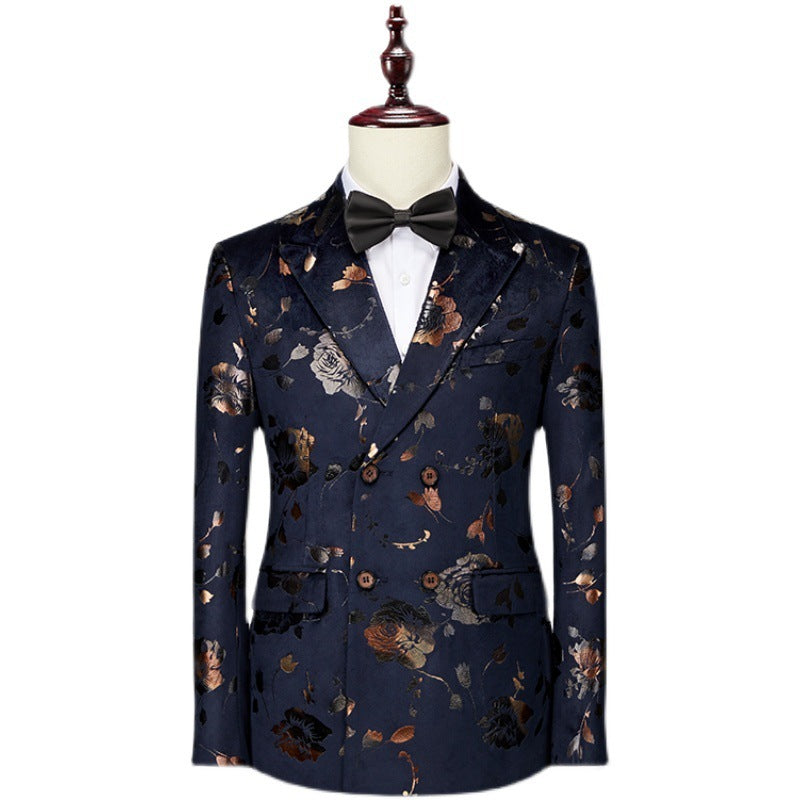 Men's Business Creative Printed Tie Suit Set