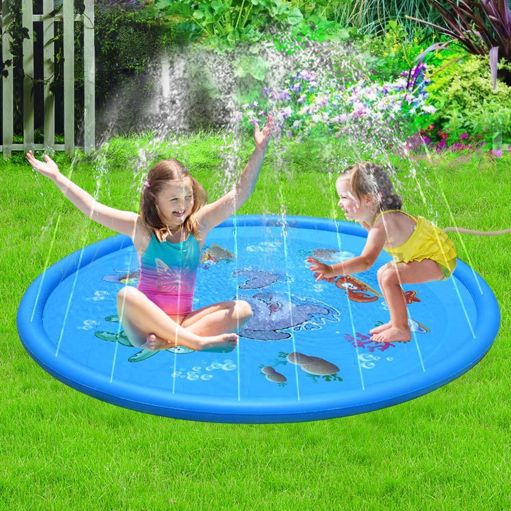 Durable Children's Water Spray Pool Mat Splash Sprinkle Play Pad Mat Buy Center