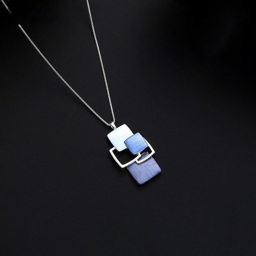 Buy Center Hot Pick-Blue Irregular Hollow-out Pendant Handmade Oil Dripping Creative