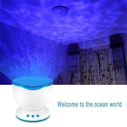 Ocean Wave Projector LED Night Light Remote Control TF Cards Music Player Speaker Aurora Projection Buy Center