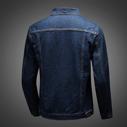 Blue Vintage Denim Jacket Men's Casual Buy Center