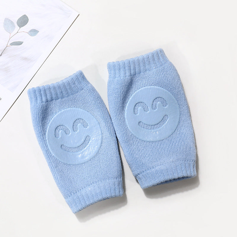 Summer Terry Baby Socks Knee Pads Blue Q1pcs