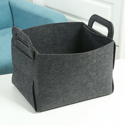 Fresh on the Scene at Buy Center: Portable And Minimalist Felt Folding Storage Basket Dark Grey