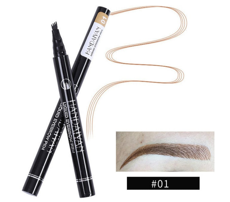 Trending Now at Buy Center: Microblading Eyebrow Pencil Waterproof Fork Tip Tattoo Pen Tinted Fine Sketch Eye Brow Pencils Long Lasting Eyebrows 01 dark brown