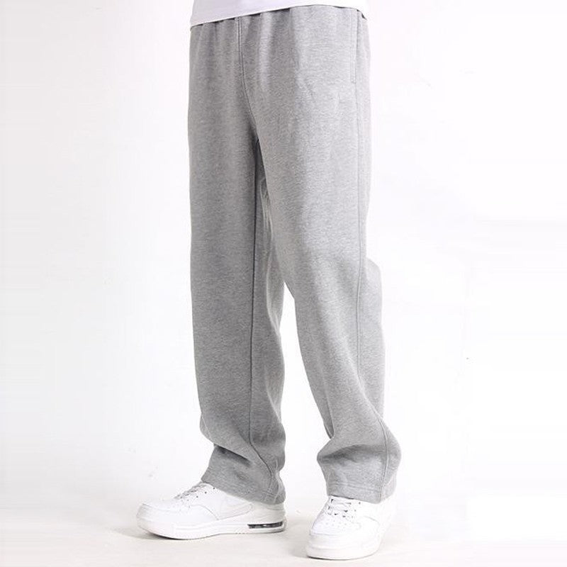 Casual Trousers Men's Home Straight Sweater Solid Color Loose Trousers Buy Center