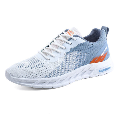 New at Buy Center: Breathable Mesh Shoes Fly Woven Mesh Casual Running Sneaker White Blue