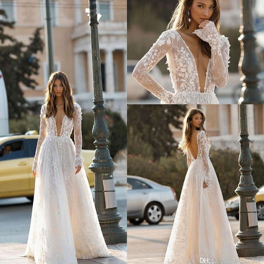 Women's Wedding Dress Lace Long Sleeve Dinner Party Gown | Women's Clothing4 | Buy Center