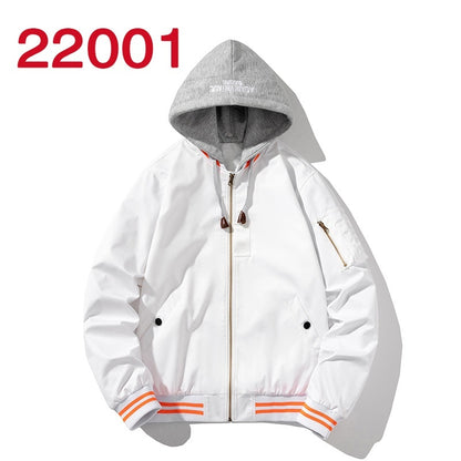 American Street Fashion Hooded Jacket Solid Color Printing Embroidered Baseball Uniform Buy Center