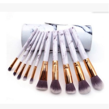 Trending Now at Buy Center: 10 marble makeup brush sets, beauty tools, blush, eye shadow, face modification, 5 big 5 small explosions. White Cylinder