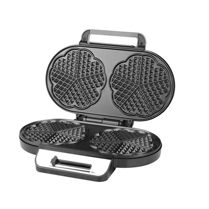 Fresh Arrivals at Buy Center: Household 110V Two-piece Double-plate Love Heart Waffle Machine Breakfast Machine Silver