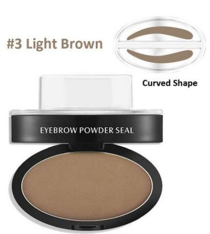 Buy Center Deal-Eyebrow Powder Stamp for Easy Natural Looking Brows Light brown curved 4pcs