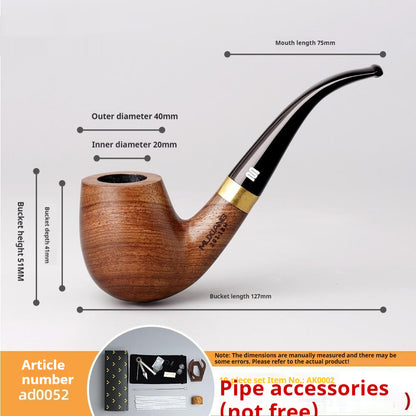 Fresh Arrivals at Buy Center: Costustoot Huanghua Pear Wood Pipe Wooden Hand Bucket Wooden Tobacco Pipe Ad0052