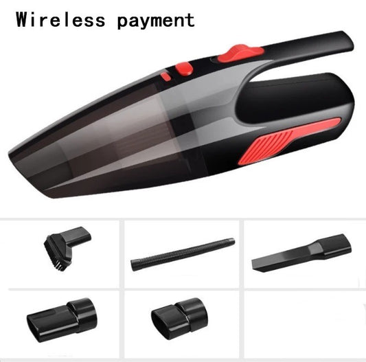 Handheld High-Power Vacuum Cleaner For Small Cars Black wireless