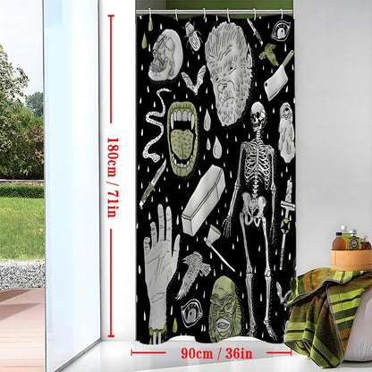 Printed Polyester Shower Curtain Waterproof Impermeable Hanging Partition Bathroom Curtain Buy Center