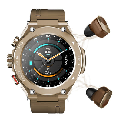 New at Buy Center: Smart Watch Bluetooth Headset Three-in-one Call Music Heart Rate Sports Watch