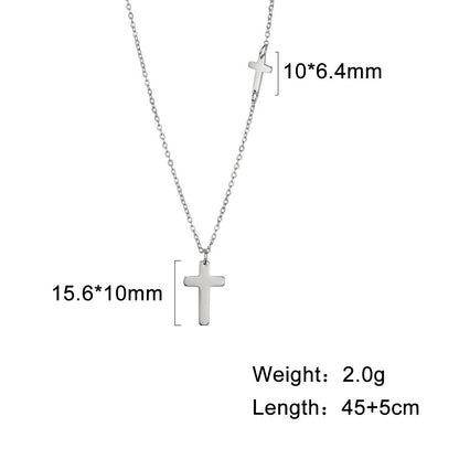 New Women's Stainless Steel Cross Necklace