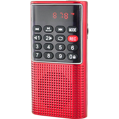 Just Arrived at Buy Center: Mini Digital Song Request Portable Recording Player Red