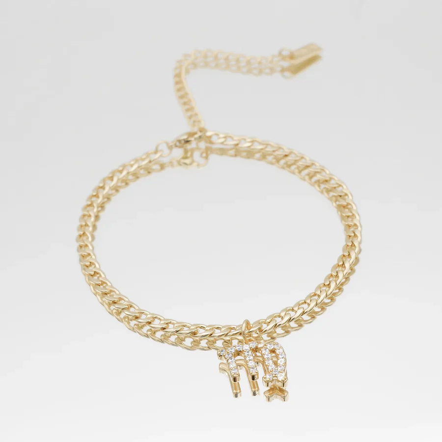 Simple Micro Inlaid Zircon Chain Constellation Anklet Buy Center