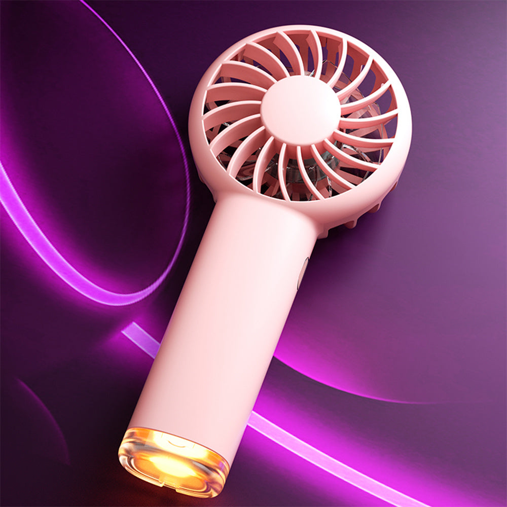 Newly Released at Buy Center: Little Hornet Handheld Mini Electric Fan Portable Charging With Small Lamp Pink