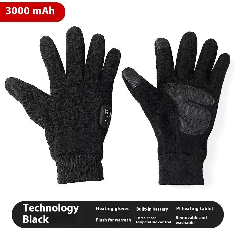 Gants chauffants électriques coupe-vent épais et chauds pour l'hiver