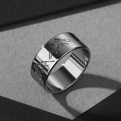 Now Available at Buy Center: Fashion Stainless Steel Mountain Ring