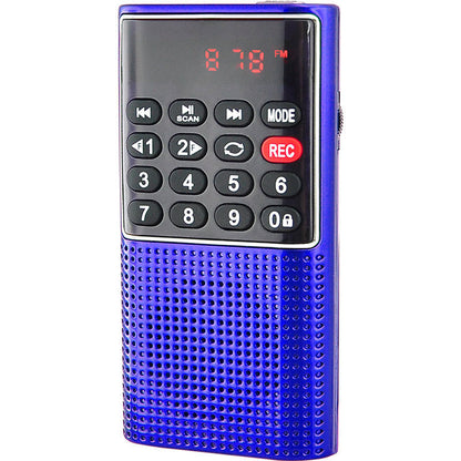 Just Arrived at Buy Center: Mini Digital Song Request Portable Recording Player Blue