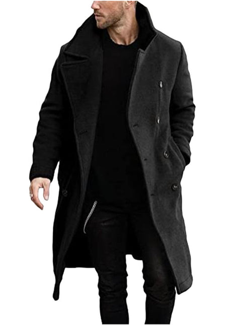 Manteau en laine pour homme, manteau épais