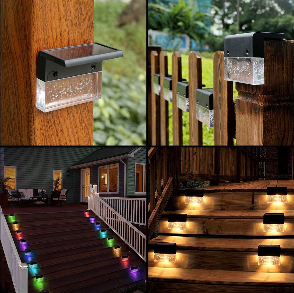 Waterproof New RGB LED Solar Light Step Fence Light Buy Center