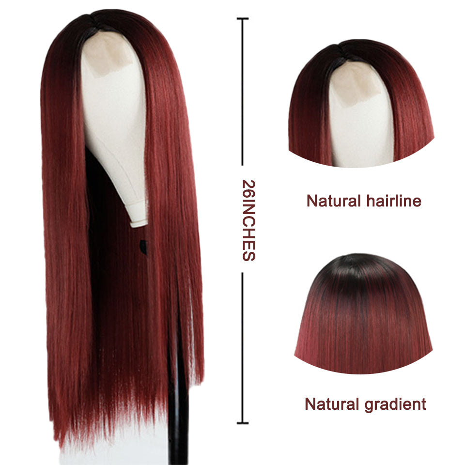 Buy Center Exclusive Offer-Wigs Fade Into Long Straight Hair