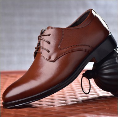 Black Shoes With Pointed Toe For Men Brown