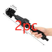 Water-driven Rotary Cleaning Brush Wash Hand-held Water Spray Brush Black2pcs