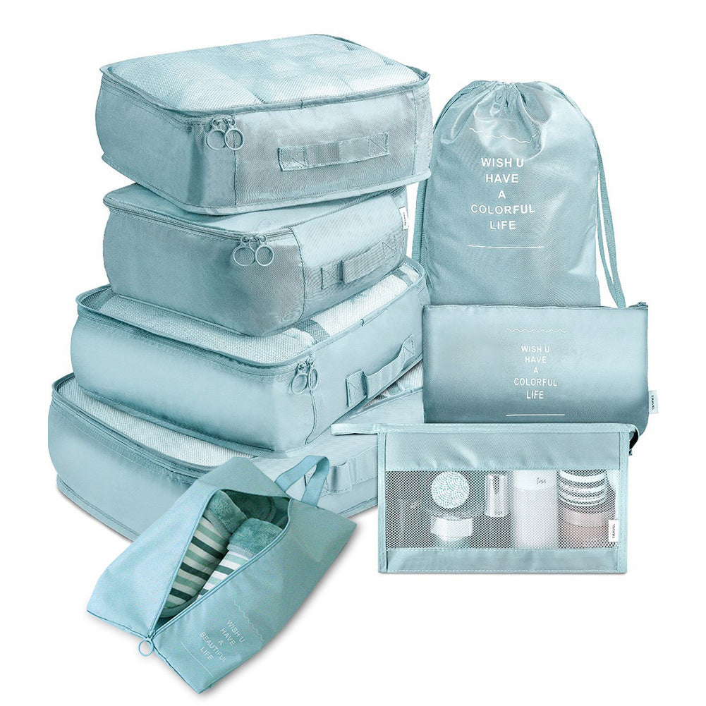 8-piece Set Luggage Divider Bag Travel Storage Clothes Underwear Shoes Organizer Packing Cube Bag Korea Lan 8 piece set