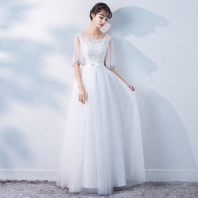 Banquet Evening Dress Female Spring New Fashion Annual Meeting Host Dress Chorus Performance Long Dress | Women's Clothing-Weddings & Events-Bride | Buy Center