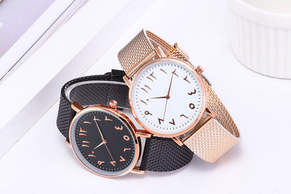 Trending Now at Buy Center: Fashion Creative Quartz Watches Couple Watches Digital Mesh Band Watches