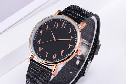 Trending Now at Buy Center: Fashion Creative Quartz Watches Couple Watches Digital Mesh Band Watches