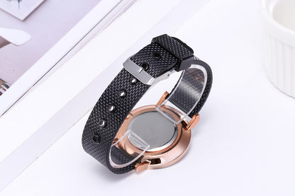 Trending Now at Buy Center: Fashion Creative Quartz Watches Couple Watches Digital Mesh Band Watches