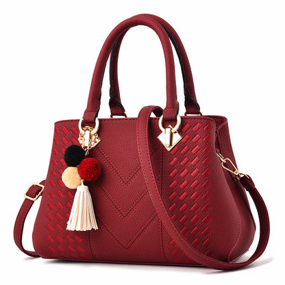 Ladies Hand Bags Luxury Handbags Women Bags Crossbody Bag Wine Red