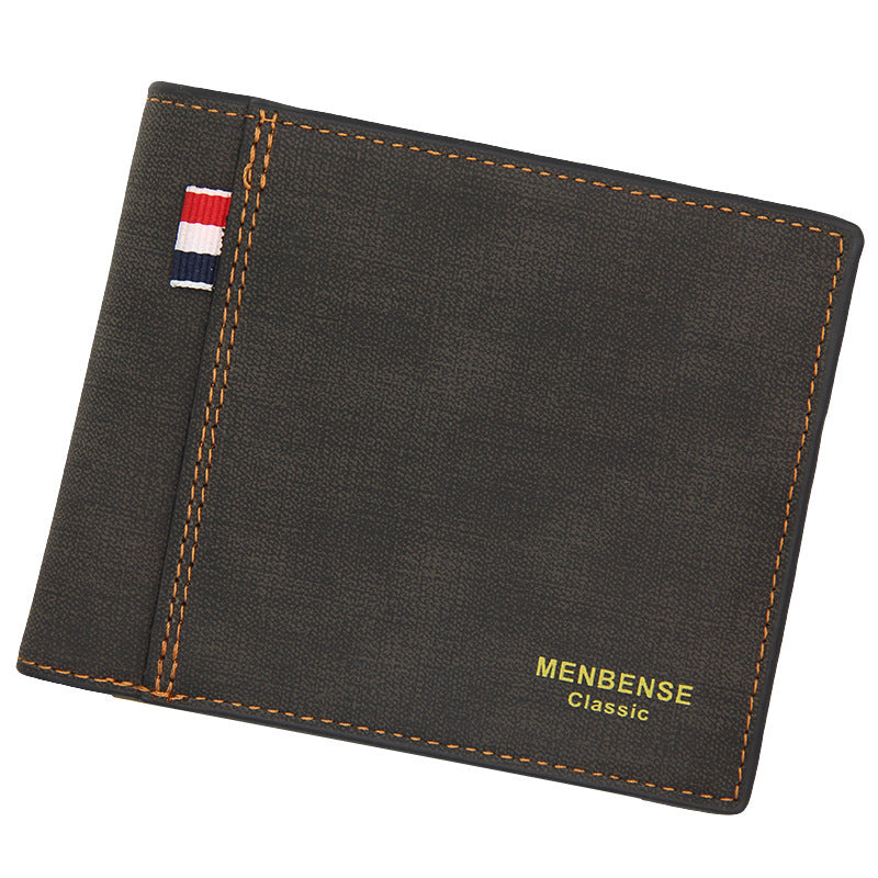 Buy Center Exclusive Offer-Men's Wallets Short Largecapacity Fashion Retro Tri-fold Bag Men's Wallet