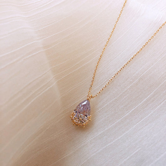 Crystal Water Drop Pendant Necklace Women Main picture