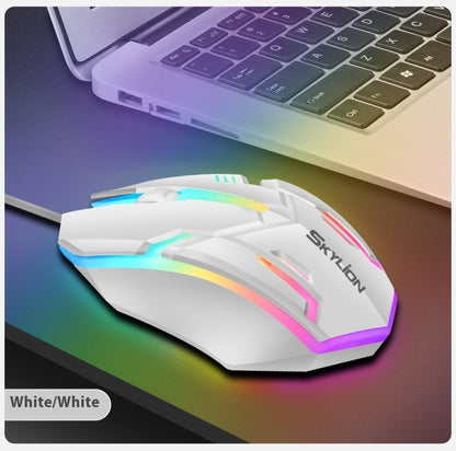 Buy Center Hot Pick-Wired Luminous Mouse Office Home Games USB Desktop Computers And Laptop Universal PlayerUnknown's Battlegrounds