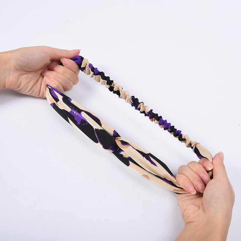 Elastic cross hair band