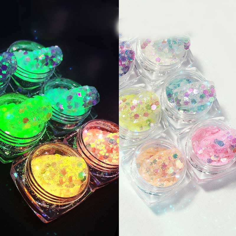 Nail Art Luminous Symphony Glitter Sequin Set