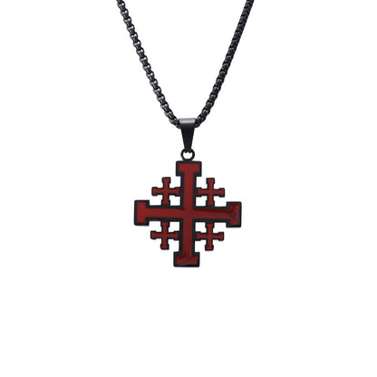 Trending Now at Buy Center: Men's New Cross Stainless Steel Hip Hop Necklace