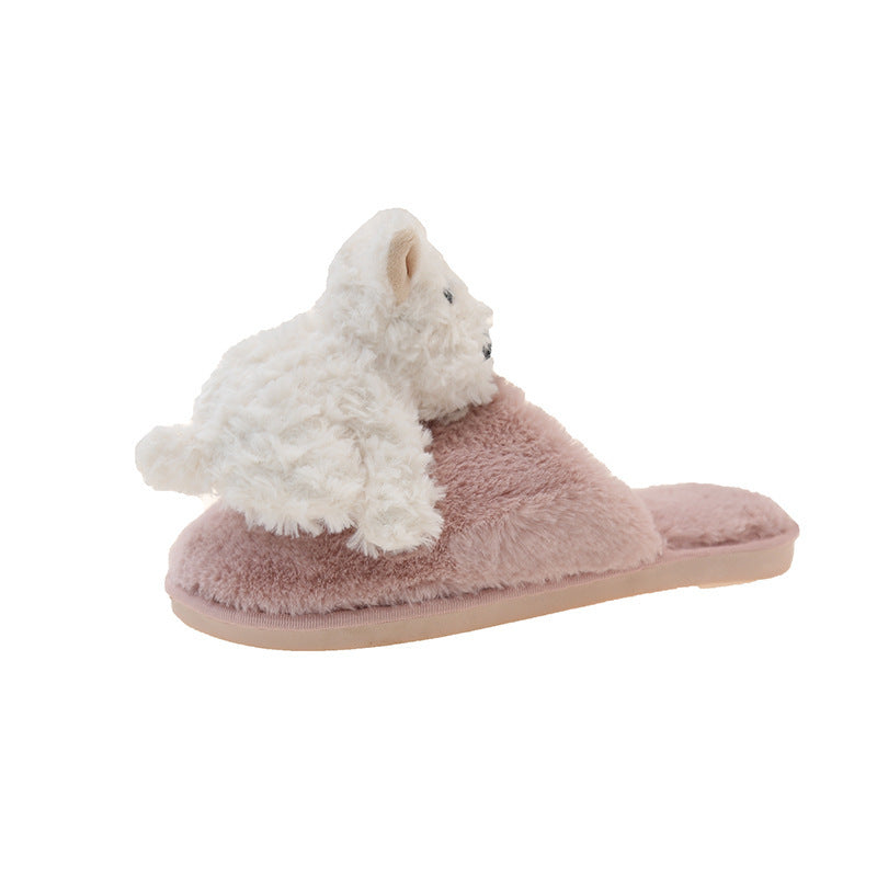 Cotton Slippers Female Puppy Doll Fluffy Slippers Buy Center