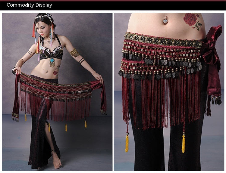 Belly Dance Waist Scarf Performance Tassel Hip Scarf Ethnic Tribe Dance Costume Belly Dance Waist Chain Buy Center