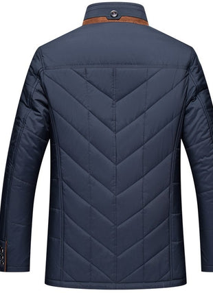 Chaqueta acolchada de algodón gruesa y cálida para invierno para hombres de mediana edad y mayores