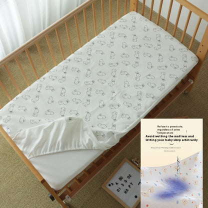 Newly Released at Buy Center: Crib Fitted Sheet Cotton Knitted Newborn Black White urinary barrier